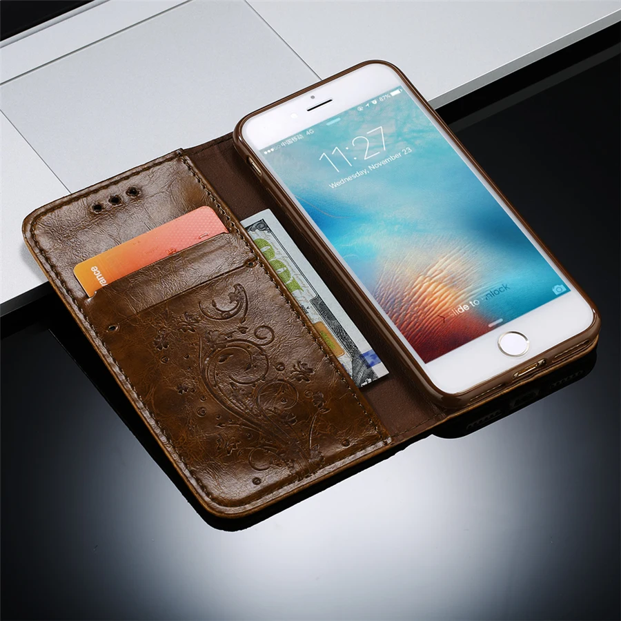 Lovebay кожаный флип-чехол для телефона для iPhone X 11 6 6S 7 8 Plus для iPhone X XR 11Pro XS Max Ретро слот для карт чехол для телефона полное покрытие