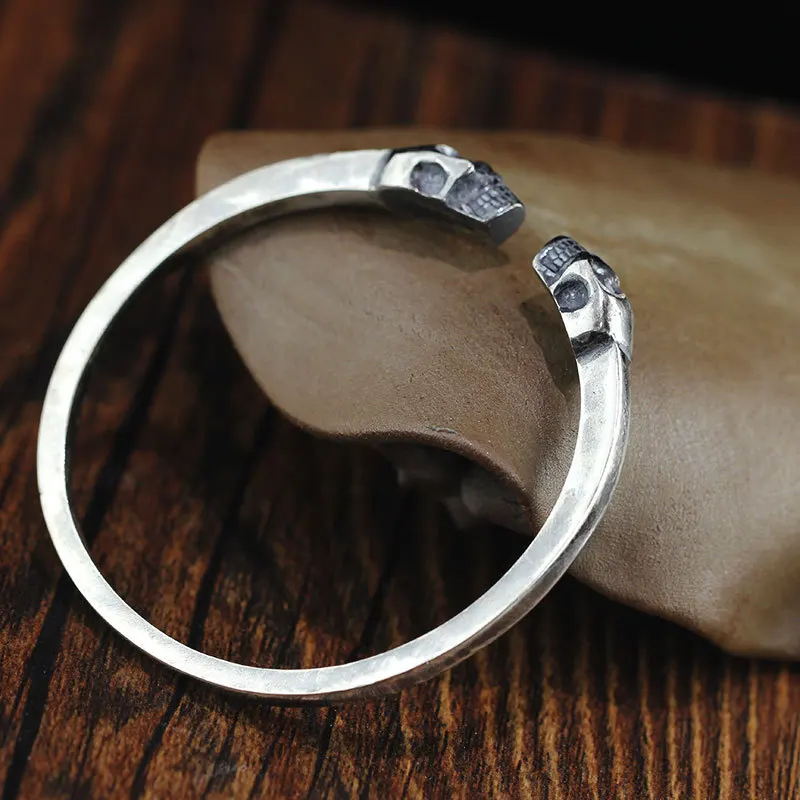 L & P модный Открытый браслет в стиле панк с черепом браслеты для женщин и мужчин