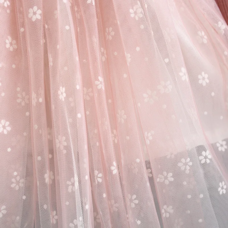 Baby girls spring autumn dress newborn baby Stitching lace for toddler fashion mesh infant cute flower clothes | Мать и ребенок