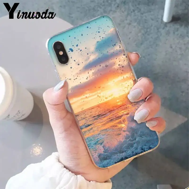 Yinuoda милый цветочный летний пляжный чехол для телефона iPhone 8 7 6 6S Plus X XS MAX 5 5S SE XR 11