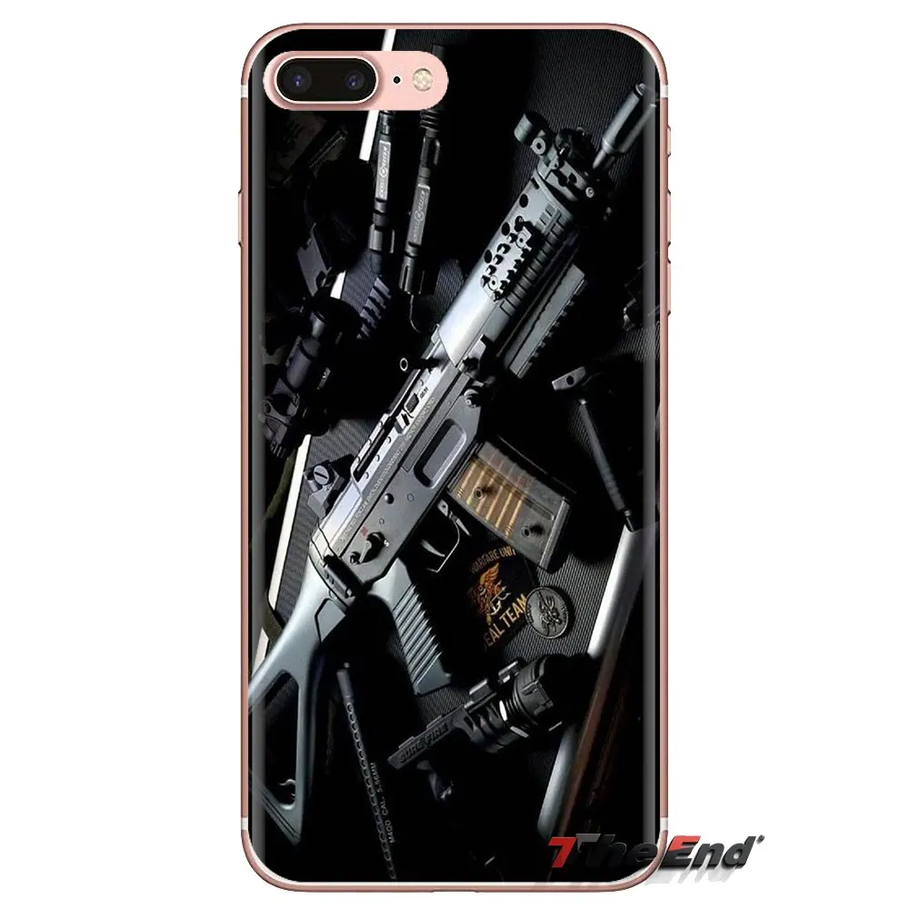 For Huawei G7 G8 P7 P8 P9 P10 P20 P30 Lite Mini Pro P Smart Plus 2017 2018 2019 Soft Transparent Cases Covers Weapons Rifle Guns |