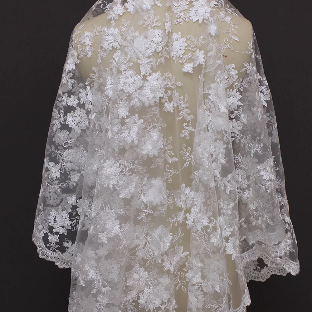 NERMAIDFUN реальные фотографии один слой кружева короткая свадебная вуаль белая