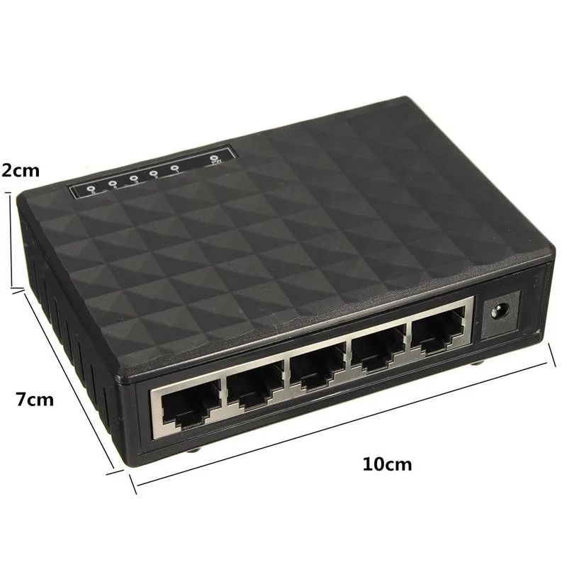 Gigabit Switch 5 портов Ethernet Mini 1000 Мбит/с/1000 Мбит/с Настольный сетевой переключатель RJ45 Hub