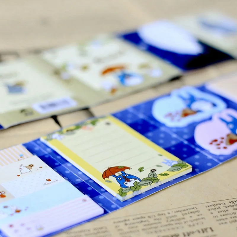 2 шт./лот блокнот для записей My neighbor Totoro симпатичная мелодия Липкие заметки