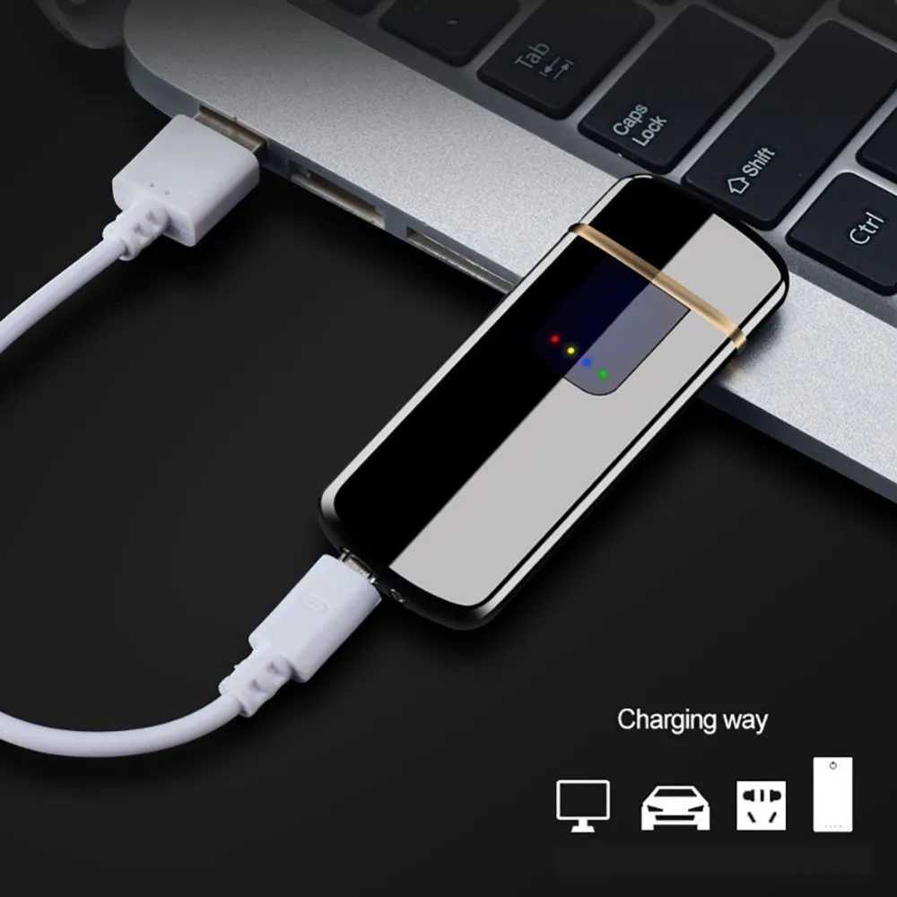 USB Зажигалка сенсорная зажигалка для курения Электронная ветрозащитная