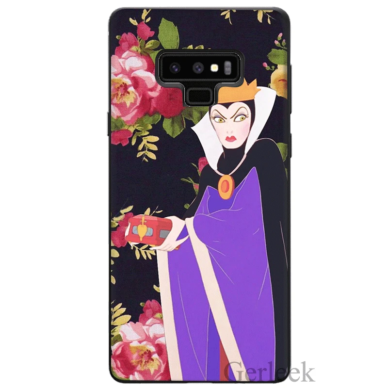 Черный чехол ТПУ Белоснежка ягода малефисент для Samsung Galaxy A3 A5 A6 2016 2017 Plus 2018