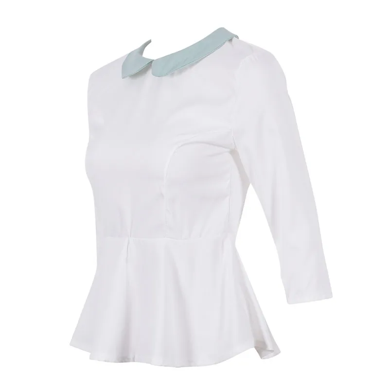 Новинка 2018 осенняя Модная элегантная женская блузка с длинным рукавом и