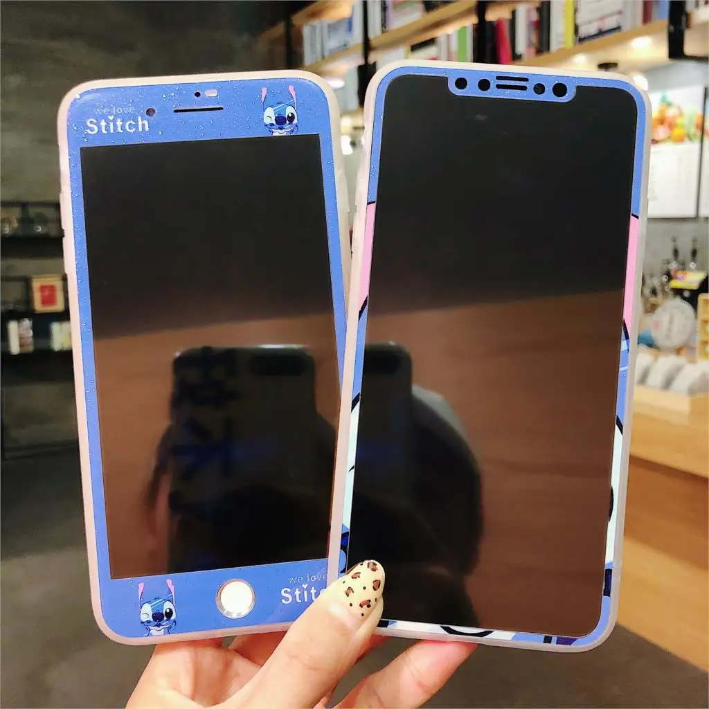 Защитная пленка для экрана iPhone Xs Max Xr X с рисунком из закаленного стекла