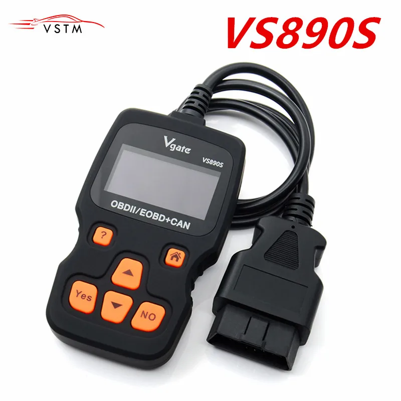 Новый Vgate VS890 OBD2 сканер VS-890 OBDII считыватель кодов Поддержка OBD CAN протоколы 13 языков