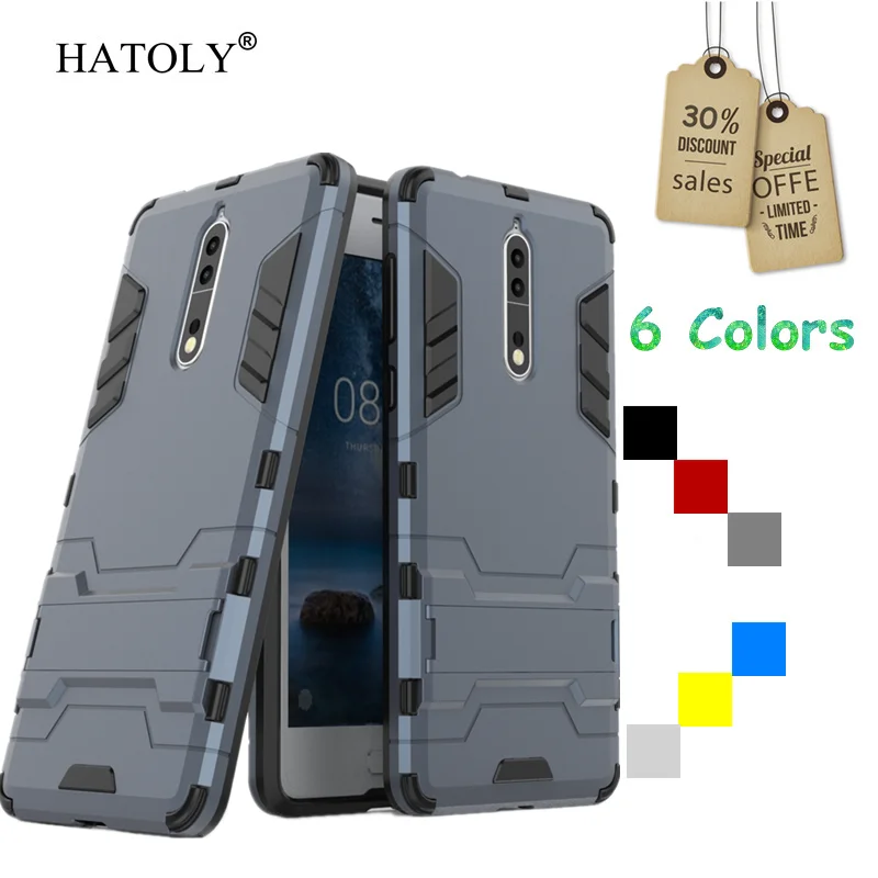 Чехол HATOLY для Nokia 8 резиновый защитный чехол с роботом тонкий жесткий 8|case for nokia|phone