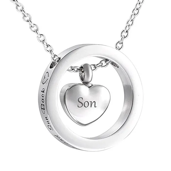Ожерелье для кремации сын из нержавеющей стали|necklace always|cremation urn pendantcremation urns |
