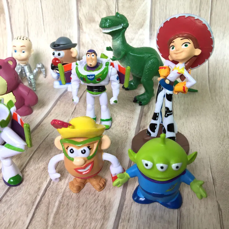10 шт./лот Toy Story Рисунок Игрушки Вуди Базз Лайтер Джесси Рекс Мистер Картофельная