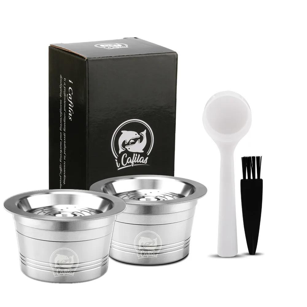 Для Tchibo cafessimo Classic для Caffitaly K-fee многоразовые кофейные капсулы Pod из нержавеющей стали Cafeteira фильтры трамбовочная ложка - Цвет: Cafissimo