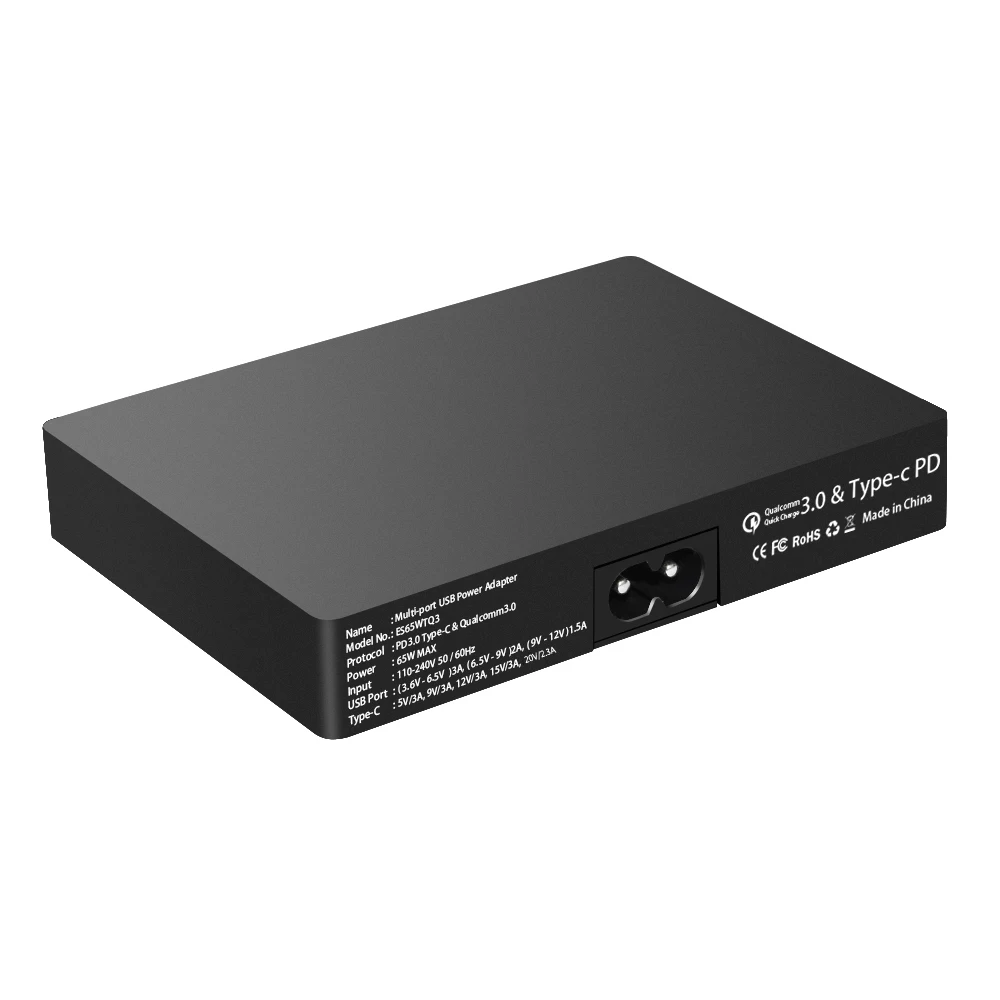Устройство для быстрой зарядки DeepFox 3 порта USB 0 адаптер ноутбука PD3.0 Type C и QC3.0 Macbook