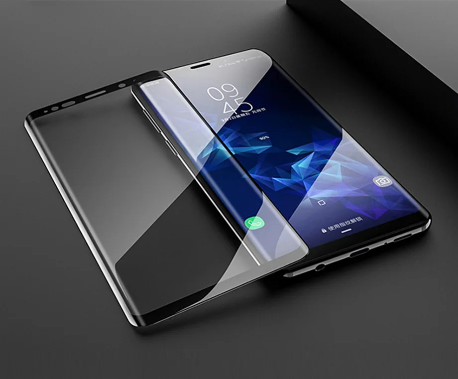 RHR закаленное стекло для samsung Galaxy S9 S8 Plus Note 8 9 9D полный закругленный протектор экрана для samsung A6 A8 защитная пленка