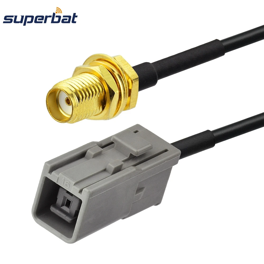 Кабель адаптера антенны GPS/GSM Superbat RG174, 15 см, коннектор SMA Jack для женской модели HSR, прямой для Mercedes Command Alpine