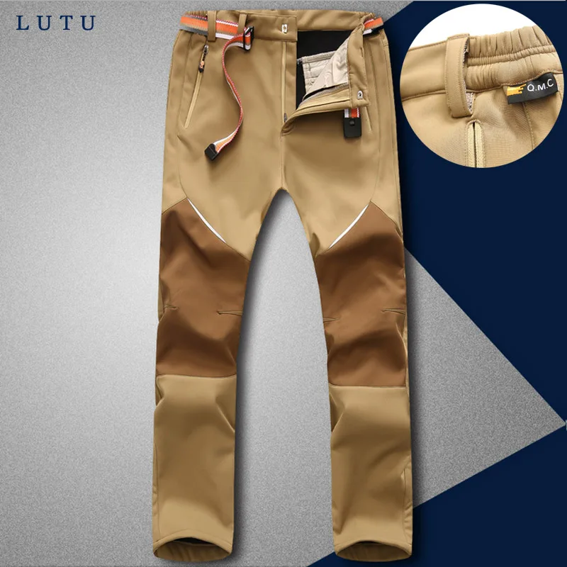 Лидер продаж 2017 утепленные Зимние флисовые лыжные брюки с мягкой оболочкой