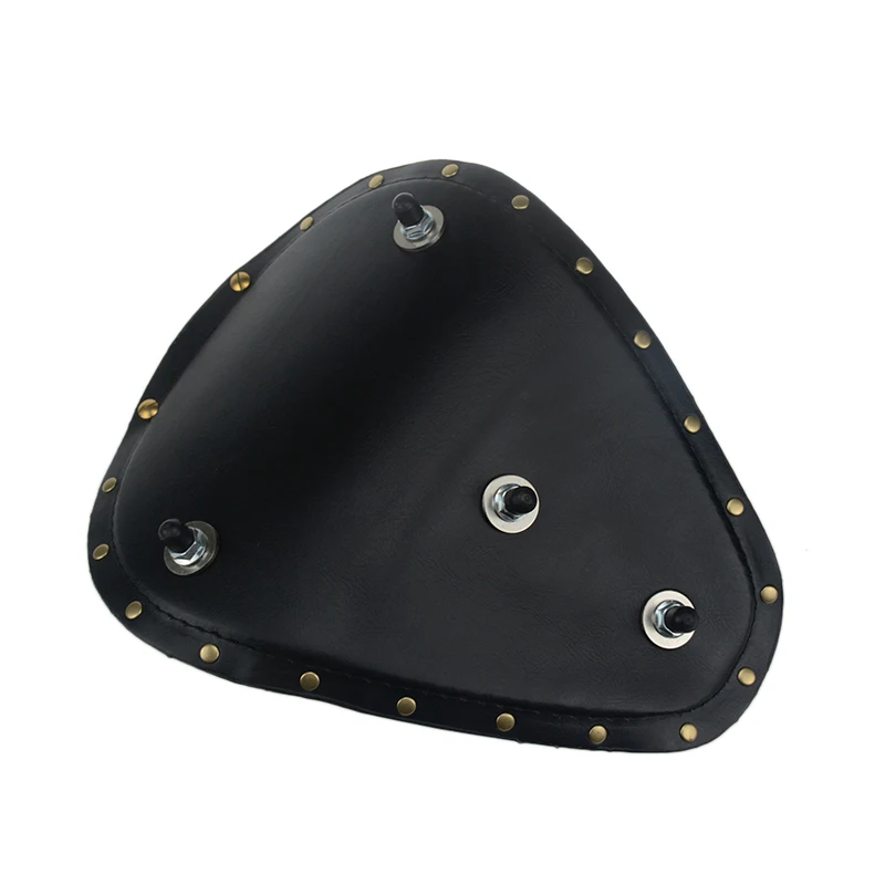 Черное Кожаное винтажное переднее соло сиденье с 3 &quotпружинным кронштейном для