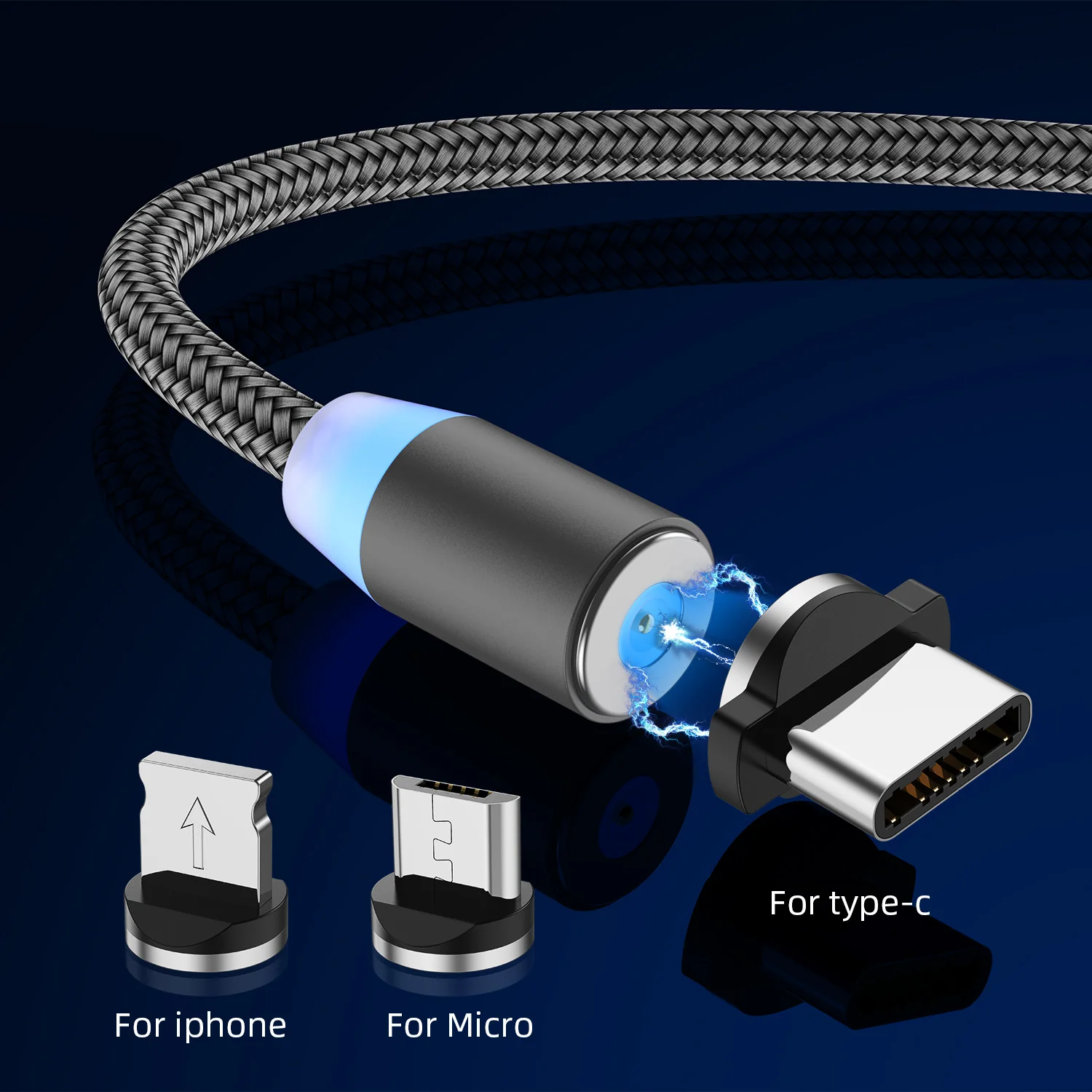 Moskado Магнитный адсорбционный кабель для IOS штекер USB Быстрая Зарядка Тип C