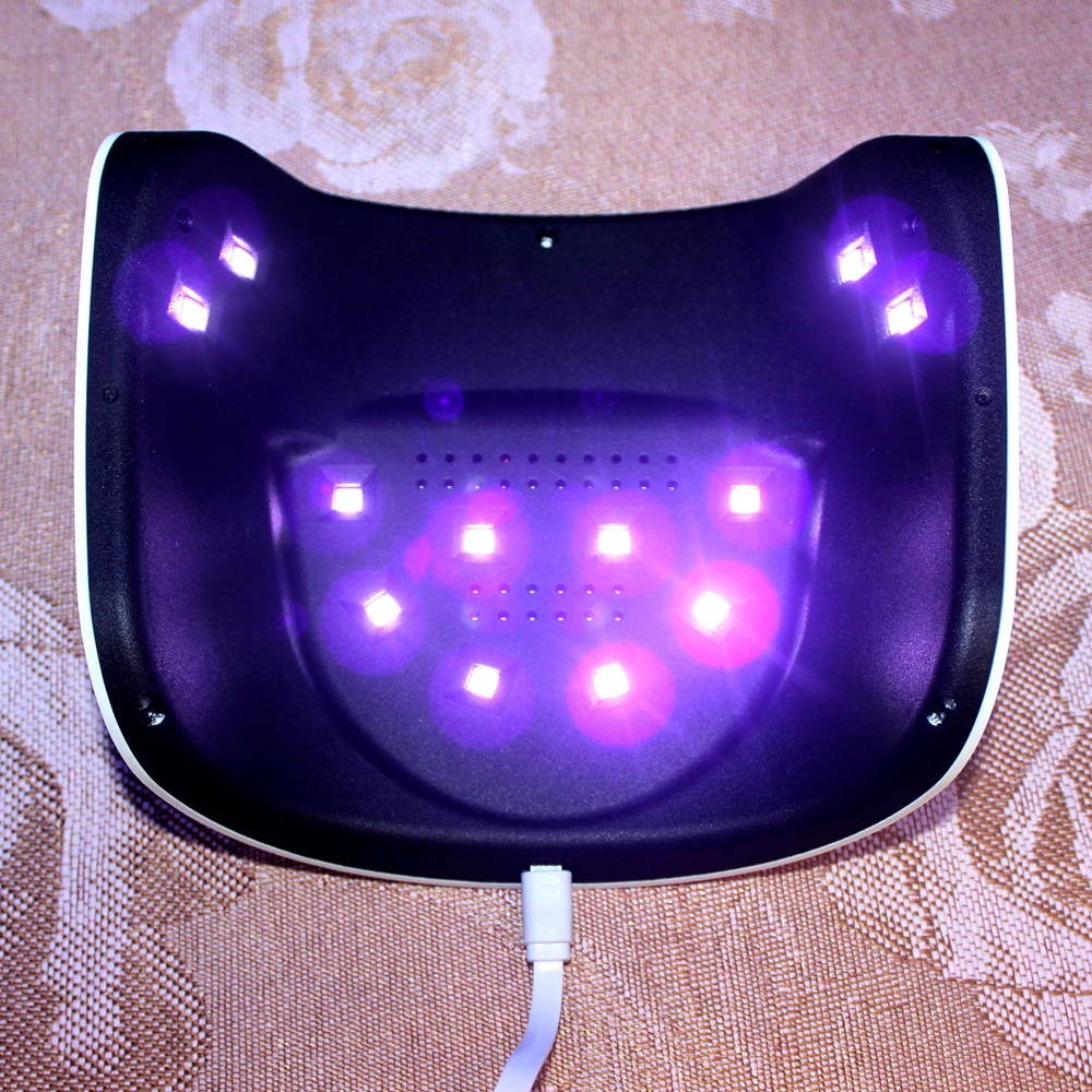 24 Вт УФ лампа светодиодный для Сушилка ногтей Гель лак аппарат маникюра машина USB