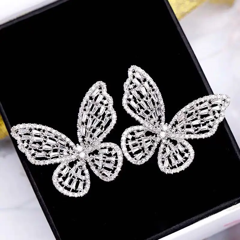 Роскошные бабочки насекомые Funmode красочные фианиты женское свадебное платье