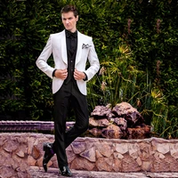 vintage white men suits for wedding men blazers groom tuxedos 3piece coat pants vest costume homme mariage terno masculino