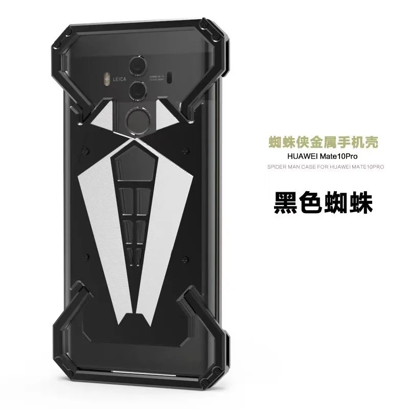 Роскошные Прохладный Spider-Man чехол для Huawei Коврики 10 Pro Metal Алюминий сплав противоударный Панцири Чехол крышка Анти- knock Fundas Coque
