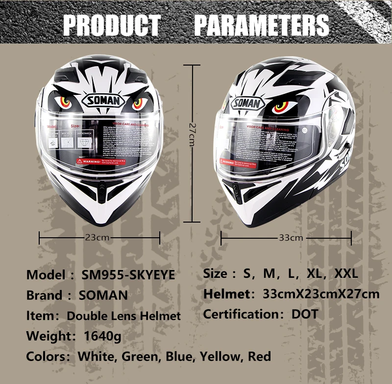 Мотоциклетный шлем на все лицо мотоциклетный из АБС пластика синего цвета с