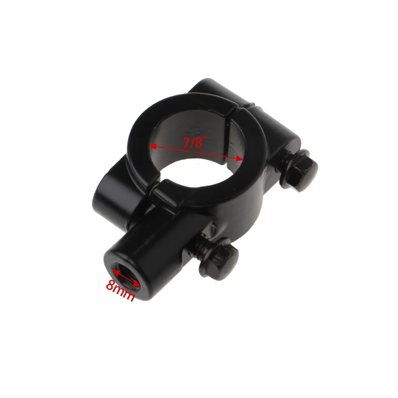 

Motorcycle Bike 7/8"(22mm) Handle Bar Mirror Mount Holder Clamp Adaptor 8MM Thread For Honda Yamaha Harley