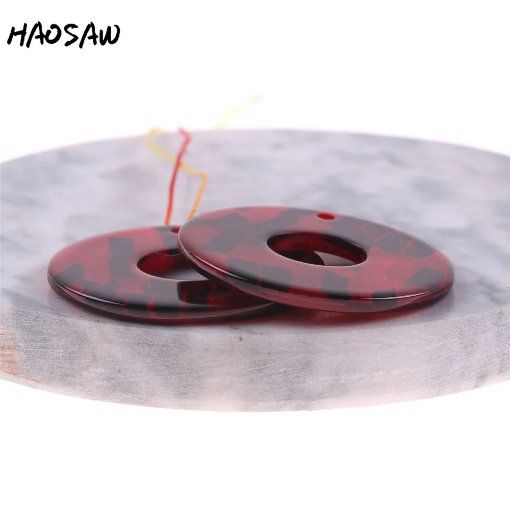 Круглые аксессуары HAOSAW 35 мм 6 шт./лот с уксусной кислотой и трещинами