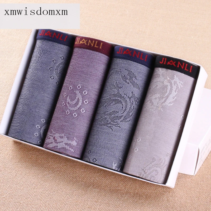 Оптовая продажа высокого качества 4 фото/лот дышащее комфортное Мужское нижнее