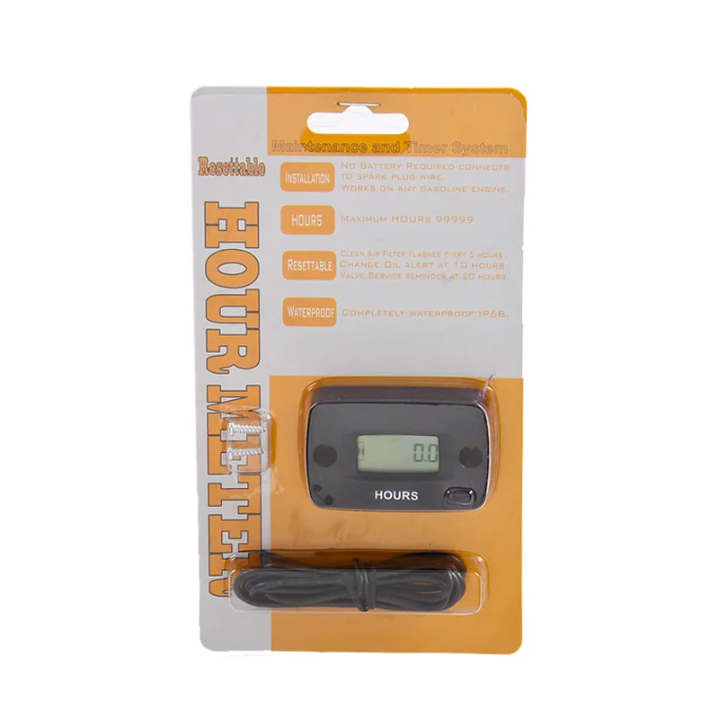

Free shipping LCD Gas Engine counte Hour Meter for motorcycle ATV chainsaw lawn mower pit bike dirt quad bike TRACTOR HEALTHCARE
