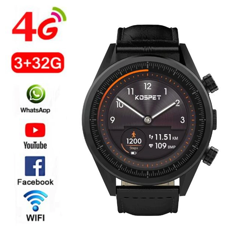 GOLDENSPIKE 3 ГБ ОЗУ 32 Гб ПЗУ Dual 1 39 &quotAMOLED 4G умные часы с Wi Fi/gps/ГЛОНАСС 8.0MP IP67