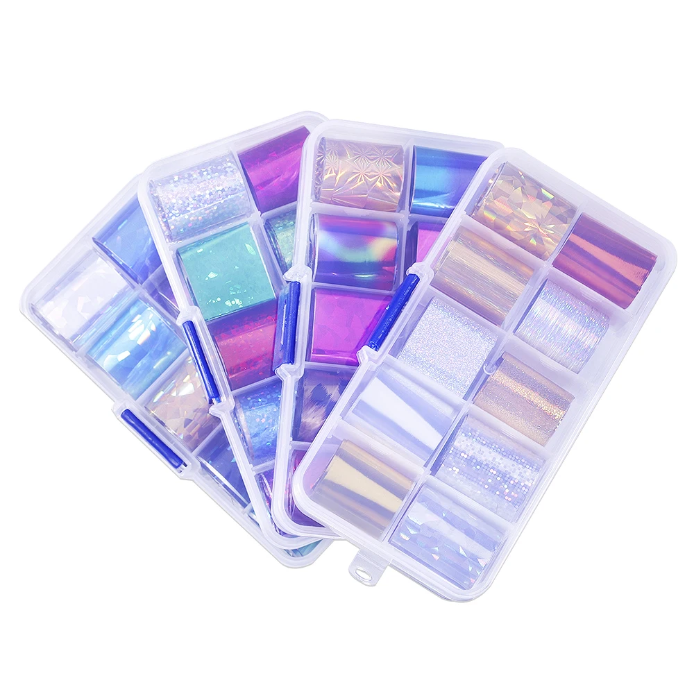 

1Pack 10Colors Starry Sky Nail Foils Wraps 2.5*100cm Multicolor Nagel Sticker Decor Manicure DIY Nail Art Foil Transfer Stickers