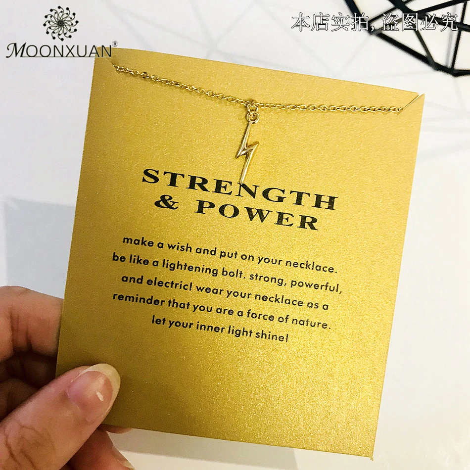 Женское колье Dogeared Lightning Золотое массивное ожерелье с цепочкой Colar Collares Collier Bijoux