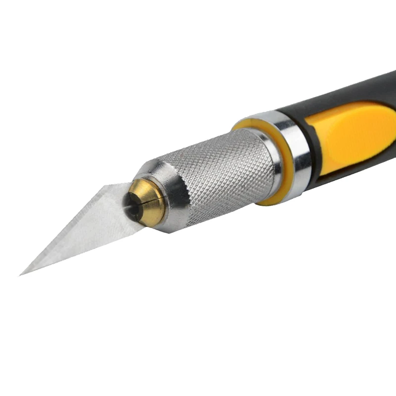 

Professional Model Knife Non-slip Handle with 11 pcs SK5 Blades Wood Carving Tools Fruit Food Craft Sculpture Engraving Knife