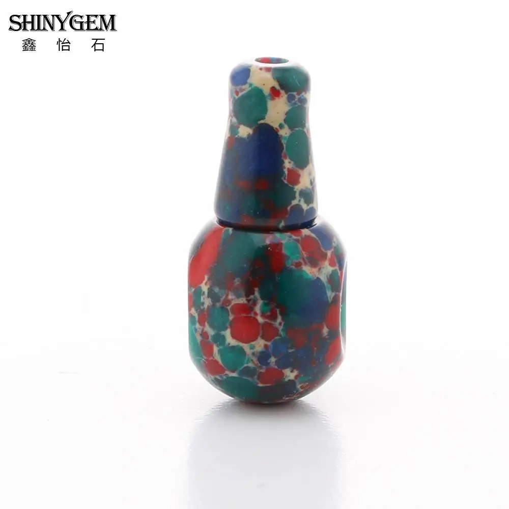 ShinyGem Guru 3 отверстия бусины Уникальные Морские осадочные Jaspers голова Будды Mala Spacer