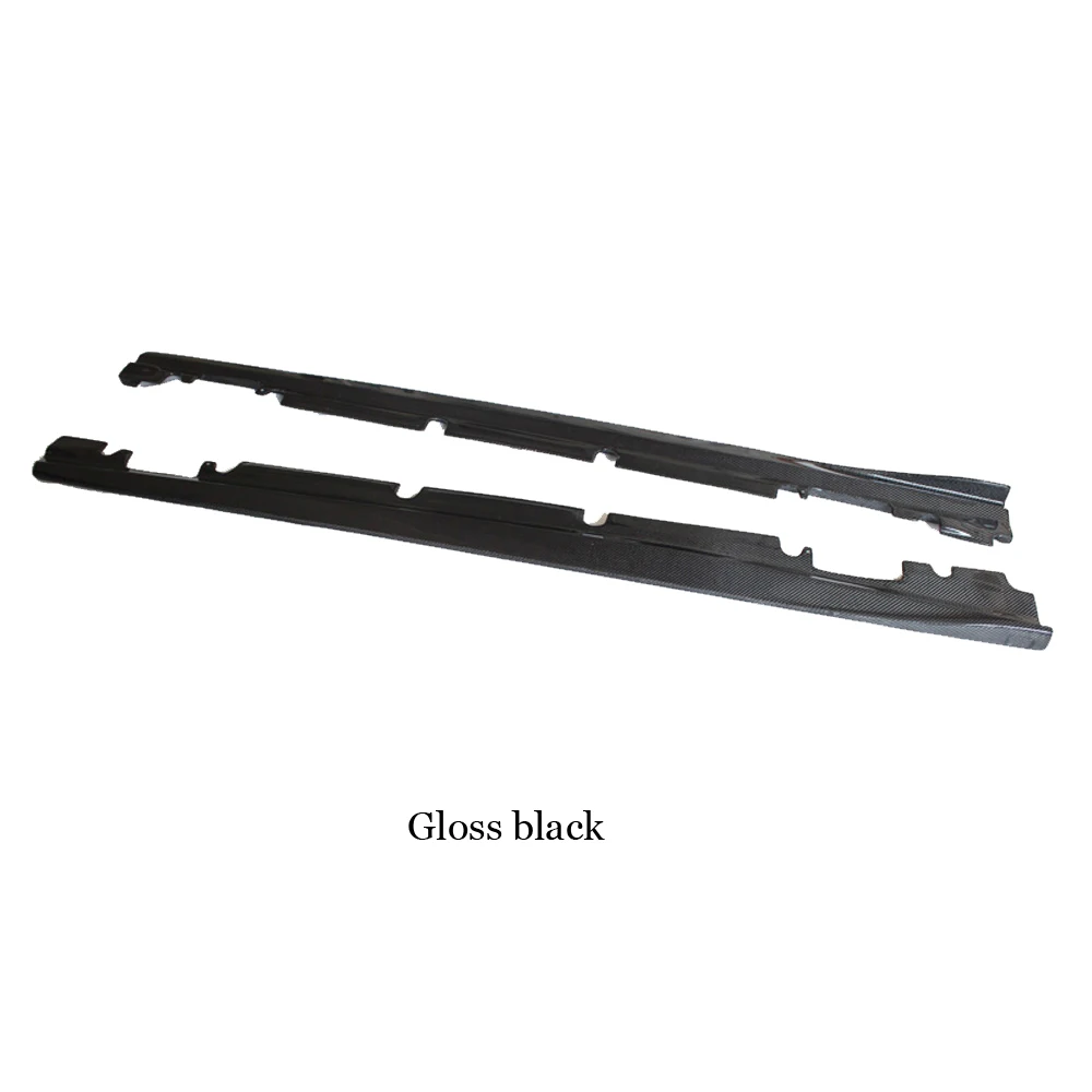Gloss black Углеродное волокно сбоку юбка сплиттер для Mercedes W176 A класс A160 A180 A200 A250 A45 и CLA W117 CL180 cl45 AMG пакет 2013 - Цвет: Gloss black