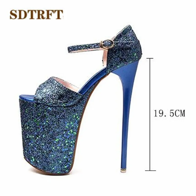 Женские туфли с блестками SDTRFT летние туфли-лодочки на платформе пикантные