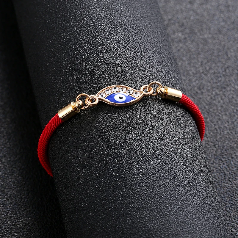 Классический Плетеный браслет с красной нитью шарм Турецкая Дурной глаз веревка
