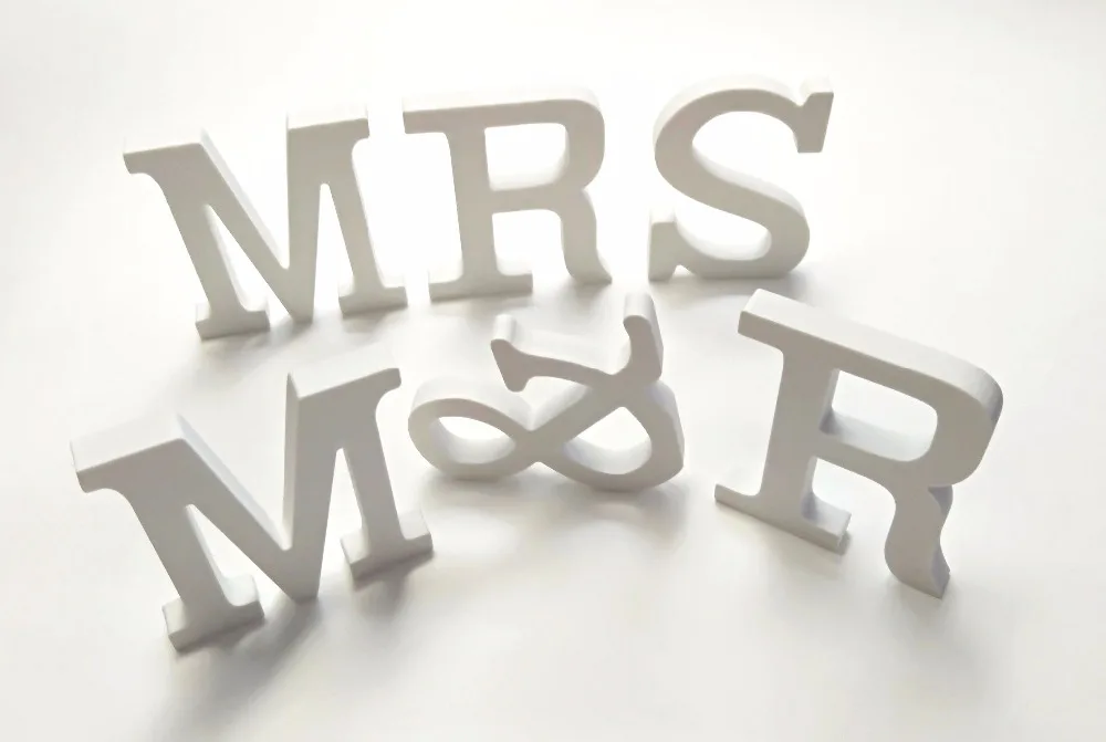 2017 Новый стиль 10 см Искусственный деревянный белый буквенный