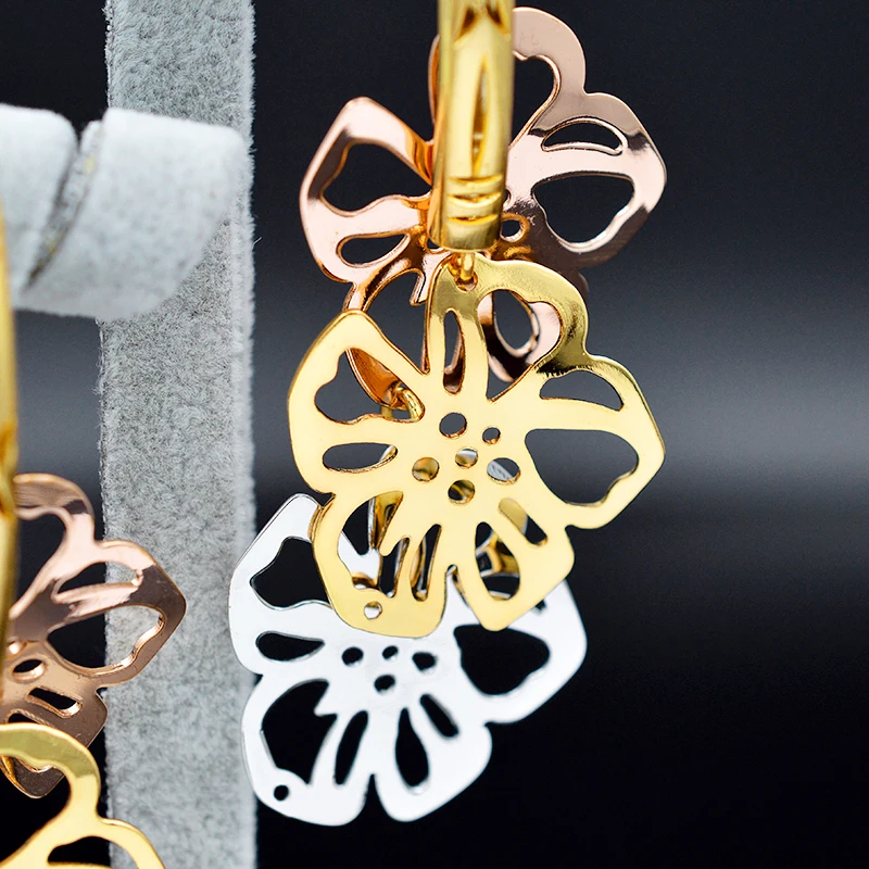 Романтические ювелирные изделия Sunny Jewelry круглые серьги в форме цветка для женщин