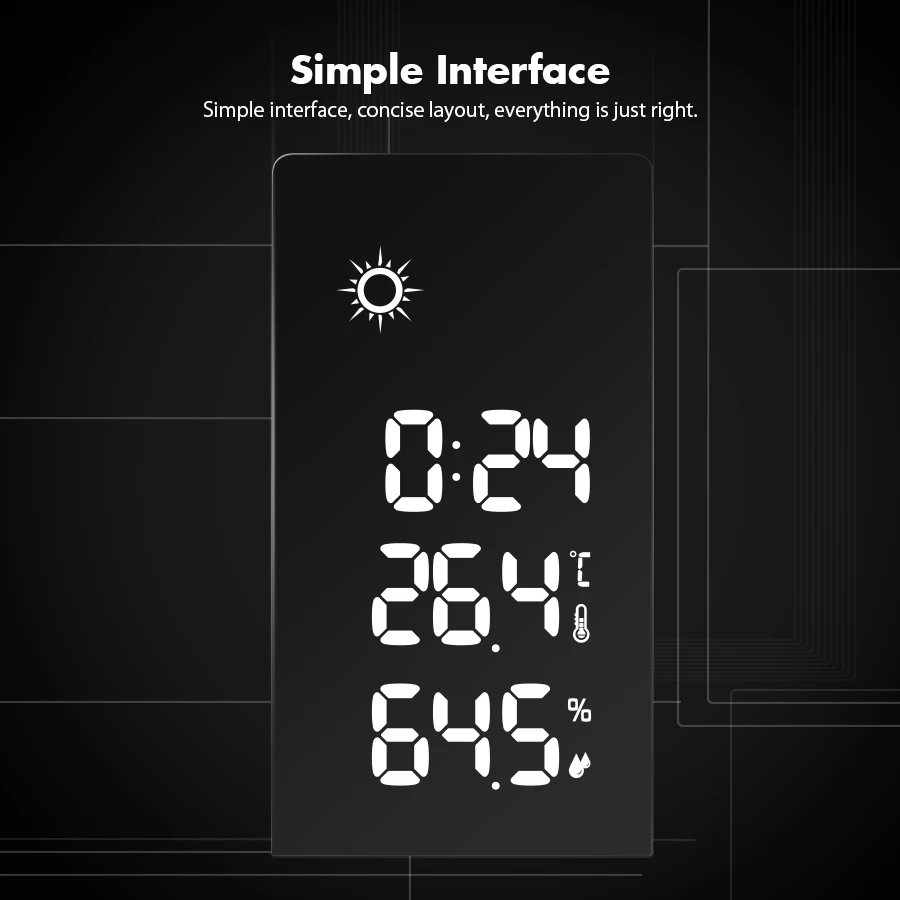 Digoo DG-TH11400, для дома, для погоды, цифровой измеритель температуры, гигрометр, для улицы, в помещении, будильник, 12/24 часов, дисплей