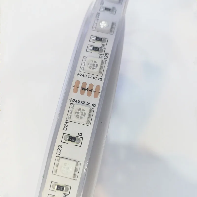 5 м 5050 RGB DC24V IP68 светодиодная лента SMD гибкий свет 60LED/M 300 светодиодов С Заполнение