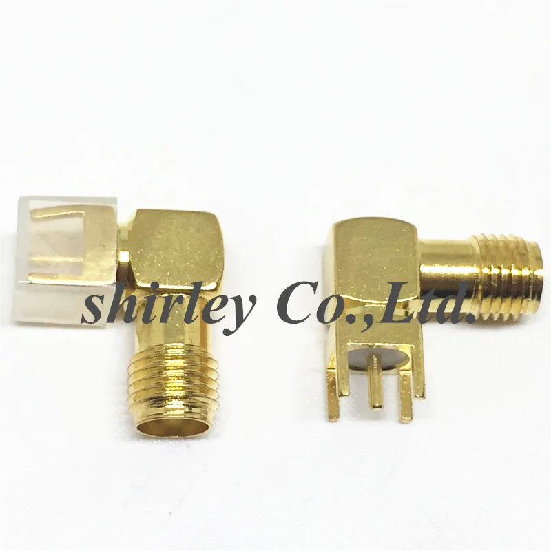 

Free shipping 1000PCS SMA female Thru Hole plug Right Angle 90 DEGREE ( SMA-KWE ) PCB Mount connector RF adapter best quality.