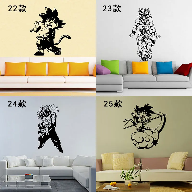 Dragon Ball стикер на стену Сунь Укун аниме наклейка в японском стиле манга настенная Водонепроницаемая Автомобильная наклейка для спальни декоративная стена St
