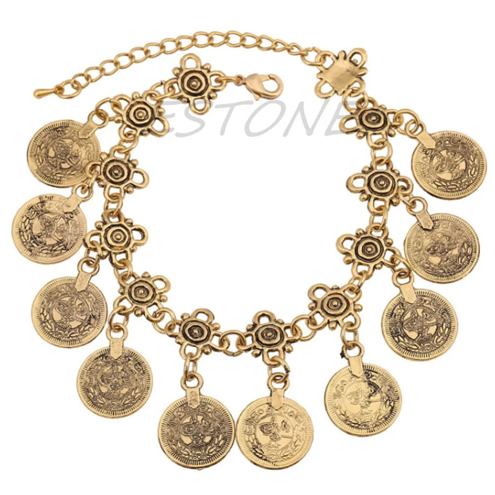 Браслет на ногу с монетами. Богемный этнический фестиваль|bracelet bracelet|silver coin braceletcoin