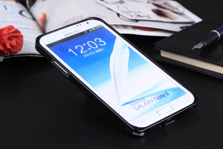 0.7mm Ultra Thin Metal Bumper For Samsung Galaxy Note 2 N7100 With hippocampus Buckle 13 colors Note2 |