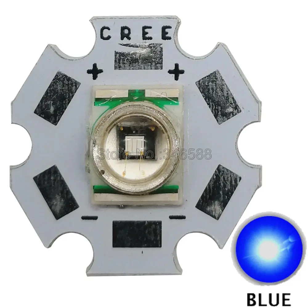 1 шт. CREE XRE Q5 светодиодный XLamp XR-E холодный белый теплый белый красный зеленый синий желтый 3 Вт Высокая мощность светодиодный светильник излучатель на 16 мм 20 мм PCB
