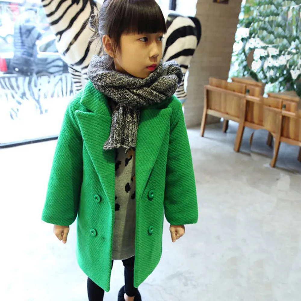ARLONEET Girls Jackets Cloak Children Outerwear Autumn Winter Warm Thick Coat Kids Clothes Outfit Button BFOF | Детская одежда и